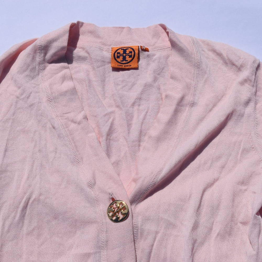 Tory Burch Oversized Cardigan with Logo Buttons - Picture 5 of 8